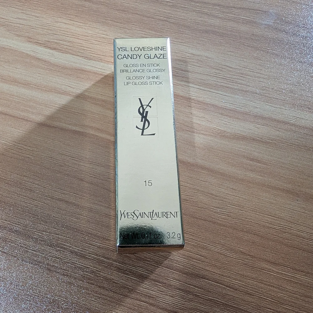 YSL Yves Saint Laurent Candy Glaze Lip Gloss Stick 15 nude nib nwt - Picture 2 of 7